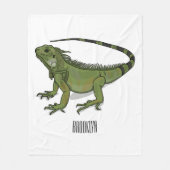 Iguana cartoon illustratie fleece deken (Voorkant)