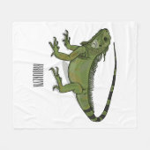Iguana cartoon illustratie fleece deken (Voorkant (Horizontaal))