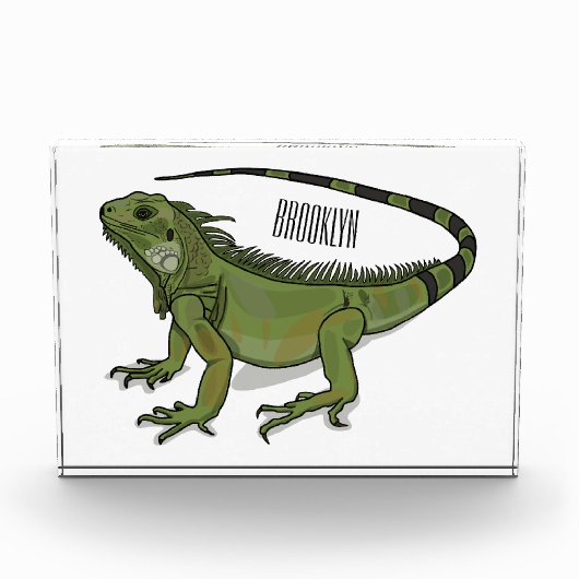 Iguana cartoon illustratie fotoblokken (Voorkant)