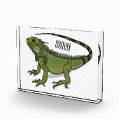 Iguana cartoon illustratie fotoblokken (Rechts)