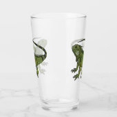 Iguana cartoon illustratie glas (Links)