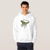 Iguana cartoon illustratie hoodie (Voorkant volledig)