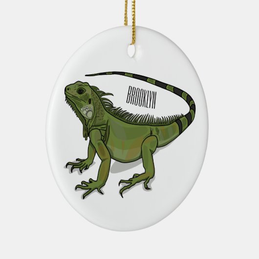 Iguana cartoon illustratie keramisch ornament (Rechts)