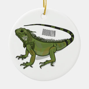 Iguana cartoon illustratie keramisch ornament