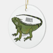 Iguana cartoon illustratie keramisch ornament (Links)