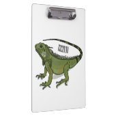 Iguana cartoon illustratie klembord (Rechts)