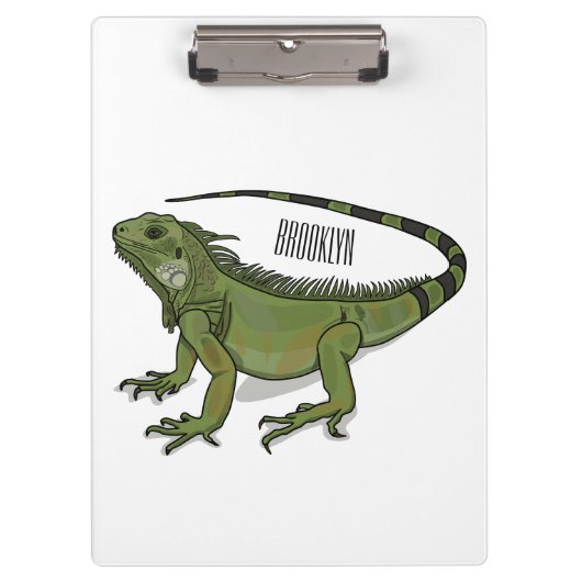 Iguana cartoon illustratie klembord (Voorkant)