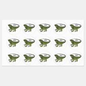 Iguana cartoon illustratie labels (Vel)