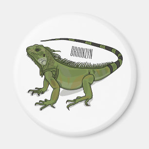 Iguana cartoon illustratie magneet