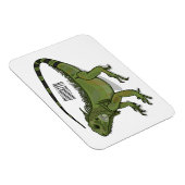 Iguana cartoon illustratie magneet (Rechterzijde)