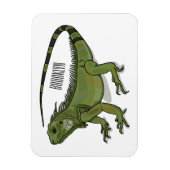 Iguana cartoon illustratie magneet (Verticaal)