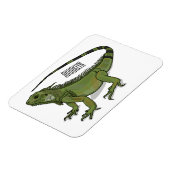 Iguana cartoon illustratie magneet (Linkerzijde)