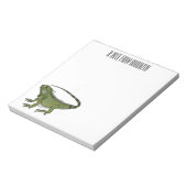 Iguana cartoon illustratie notitieblok (Linkerzijde)