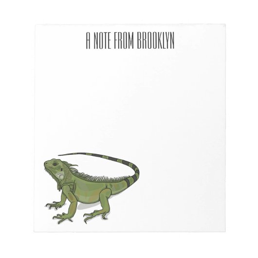 Iguana cartoon illustratie notitieblok (Voorkant)