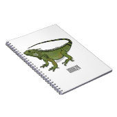 Iguana cartoon illustratie notitieboek (Rechterzijde)
