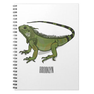 Iguana cartoon illustratie notitieboek