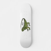 Iguana cartoon illustratie persoonlijk skateboard (Voorkant)