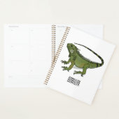 Iguana cartoon illustratie planner (Display)