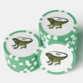 Iguana cartoon illustratie poker chips (Opstapeling)