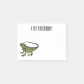 Iguana cartoon illustratie post-it® notes (Voorkant)