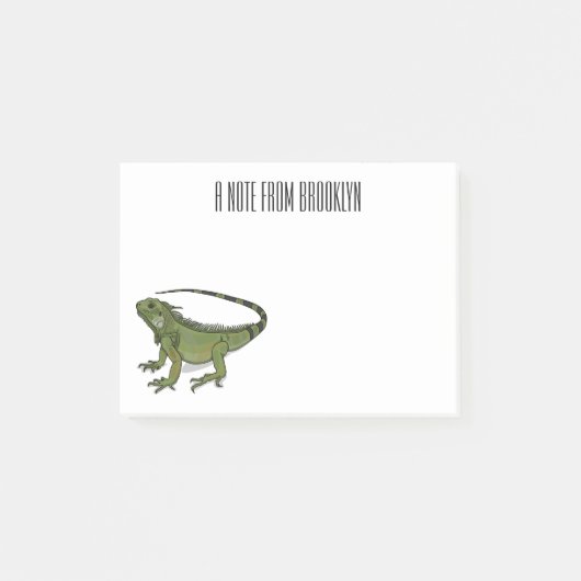 Iguana cartoon illustratie post-it® notes (Voorkant)