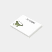 Iguana cartoon illustratie post-it® notes (Schuin)
