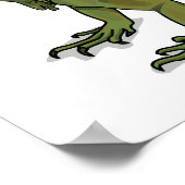 Iguana cartoon illustratie poster (Hoek)