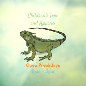 Iguana cartoon illustratie raamsticker (Vel 3)