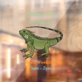Iguana cartoon illustratie raamsticker (Vel 2)