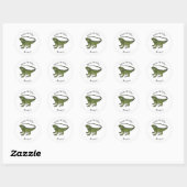 Iguana cartoon illustratie ronde sticker (Vel)