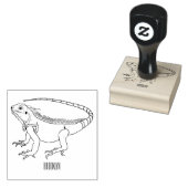 Iguana cartoon illustratie rubberstempel (Gestempeld)
