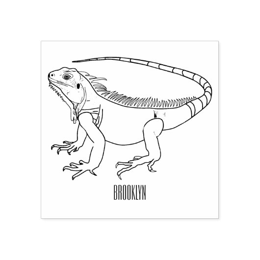 Iguana cartoon illustratie rubberstempel (Afrduk)