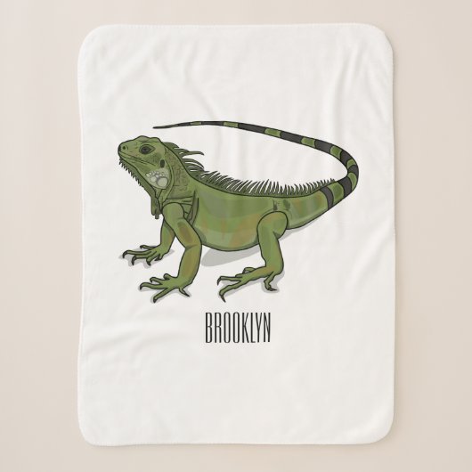 Iguana cartoon illustratie sherpa deken (Voorkant)
