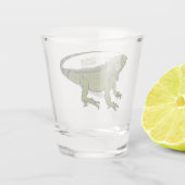 Iguana cartoon illustratie shot glas (Achterkant)