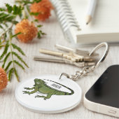 Iguana cartoon illustratie sleutelhanger (Voorkant Rechts)