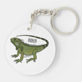 Iguana cartoon illustratie sleutelhanger (Achterkant)
