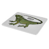 Iguana cartoon illustratie snijplank (Hoek)