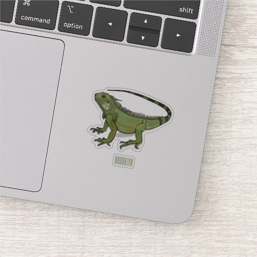 Iguana cartoon illustratie sticker (Detail)