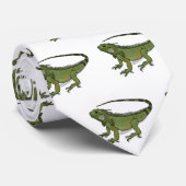 Iguana cartoon illustratie stropdas (Opgerold)