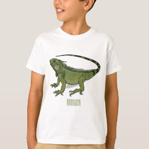 Iguana cartoon illustratie t-shirt