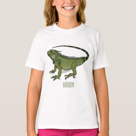 Iguana cartoon illustratie t-shirt (Voorkant)