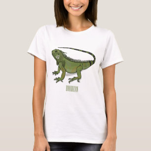 Iguana cartoon illustratie t-shirt