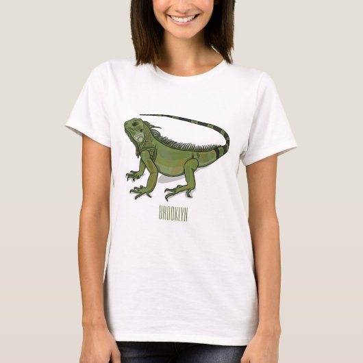 Iguana cartoon illustratie t-shirt (Voorkant)