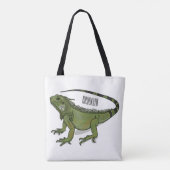 Iguana cartoon illustratie tote bag (Achterkant)