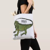 Iguana cartoon illustratie tote bag (Dichtbij)