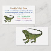 Iguana cartoon illustratie visitekaartje (Voorkant / Achterkant)
