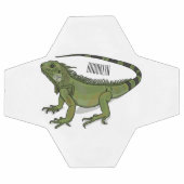 Iguana cartoon illustratie voetbal (Enkel)