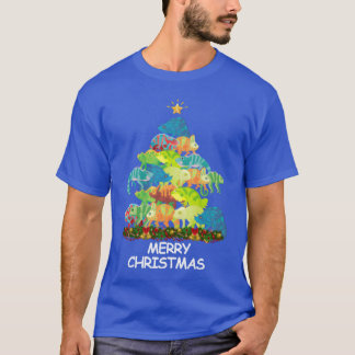 Iguana Christmasree Vrolijk kerstjongetje T-shirt