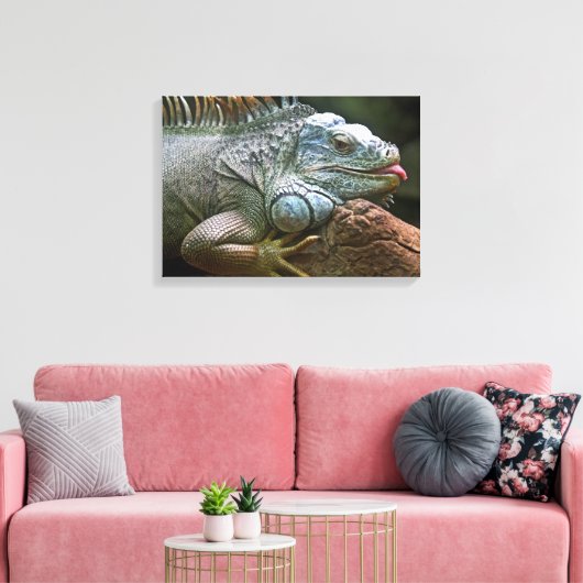 Iguana Close-Up canvas print (Insitu (Woonkamer))