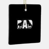 Iguana Dad Keramisch Ornament (Rechts)